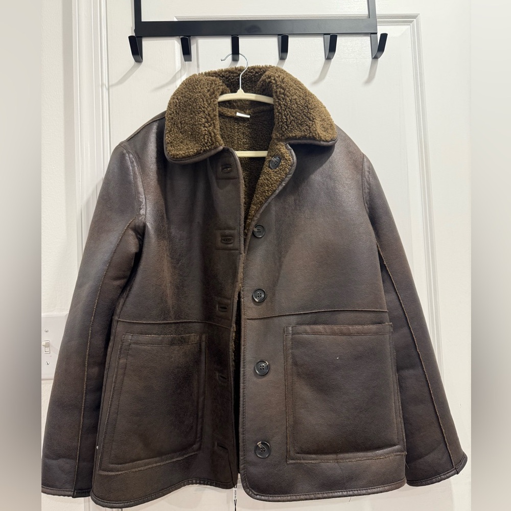 Jasun wu reversible Jacket with Faux Shearling Collar - Picture 7 of 7